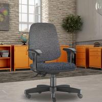 Cadeira Giratória Job L02 Diretor Executiva Linho Chumbo - 9