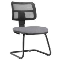 Kit Cadeira De Escritório Giratória E 2 Cadeiras Cinza - 5