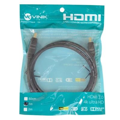 Cabo Hdmi 2.0 4k Ultra Hd 3d Conexao Ethernet 3 Metros H20-3