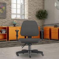 Cadeira De Escritório Giratória Executiva Crepe Cinza - 5