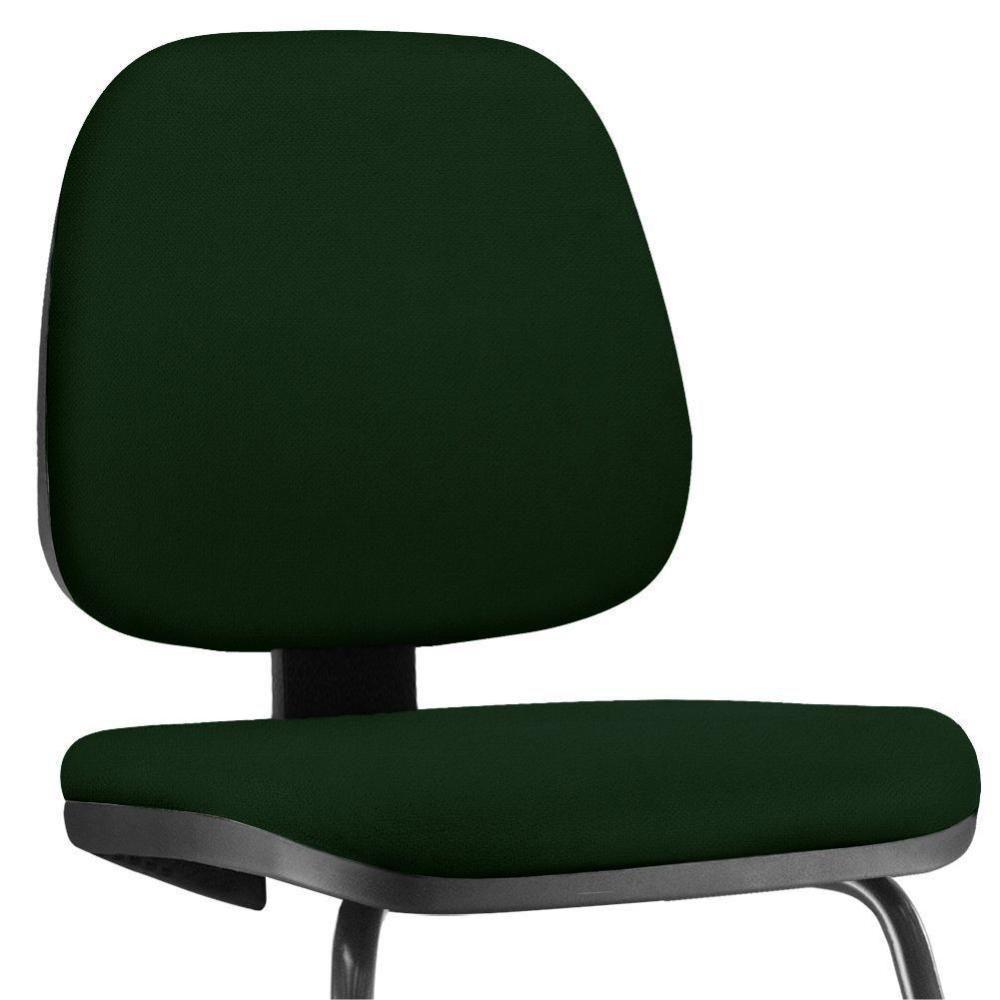 Kit 02 Cadeiras Para Escritório Job Fixa Crepe Verde Musgo - 4