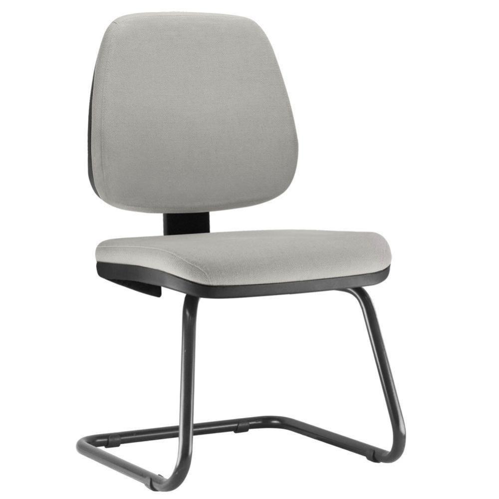 Cadeira Para Escritório Job L02 Fixa Linho Cinza - 1