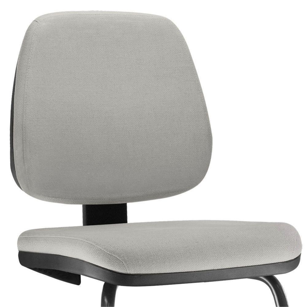 Cadeira Para Escritório Job L02 Fixa Linho Cinza - 4