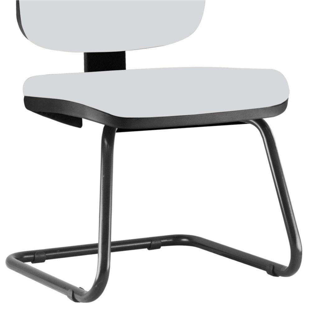 Kit 2 Cadeiras Para Escritório Job Fixa Branco - 2