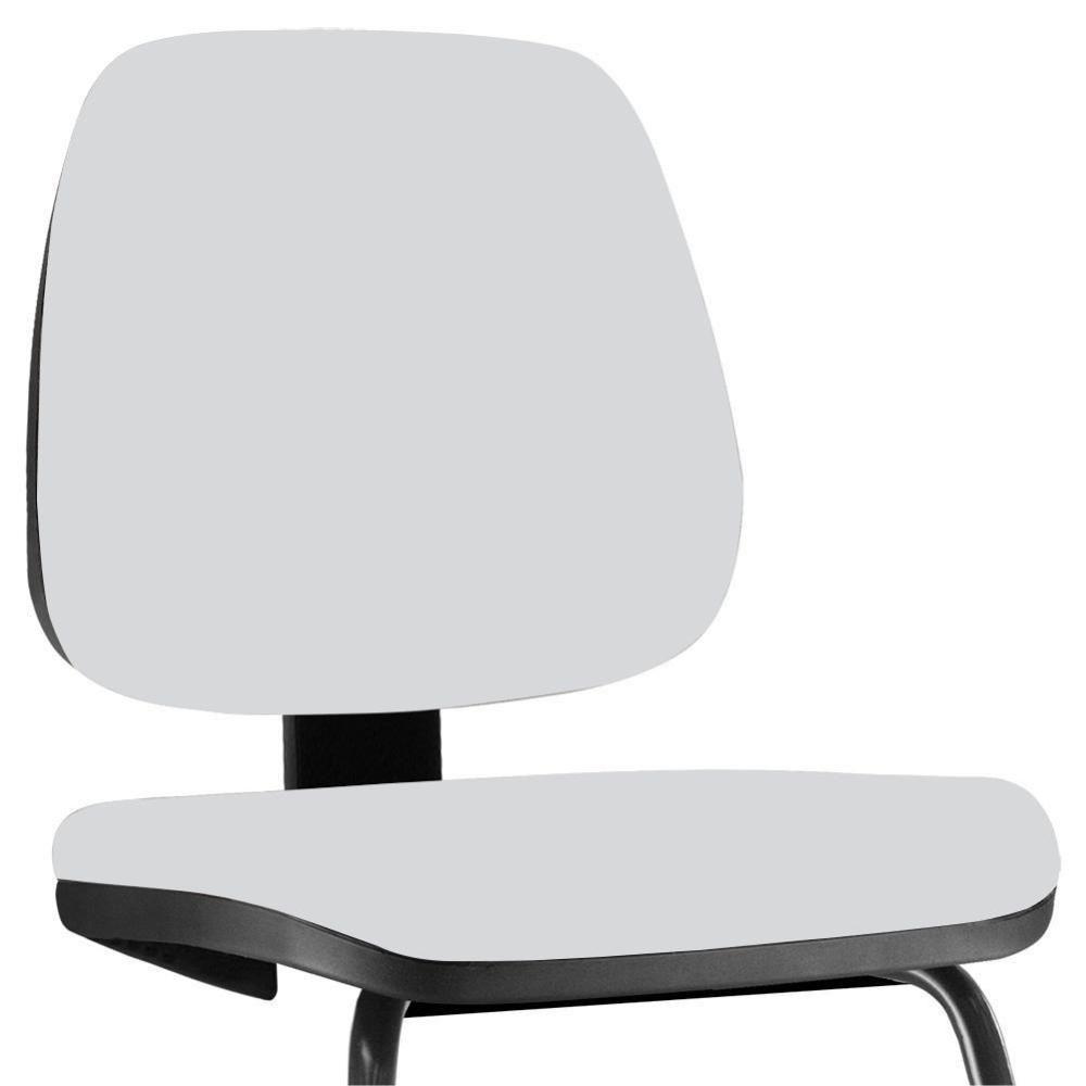 Kit 2 Cadeiras Para Escritório Job Fixa Branco - 3