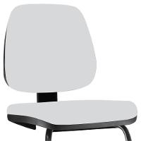 Kit 2 Cadeiras Para Escritório Job Fixa Branco - 3