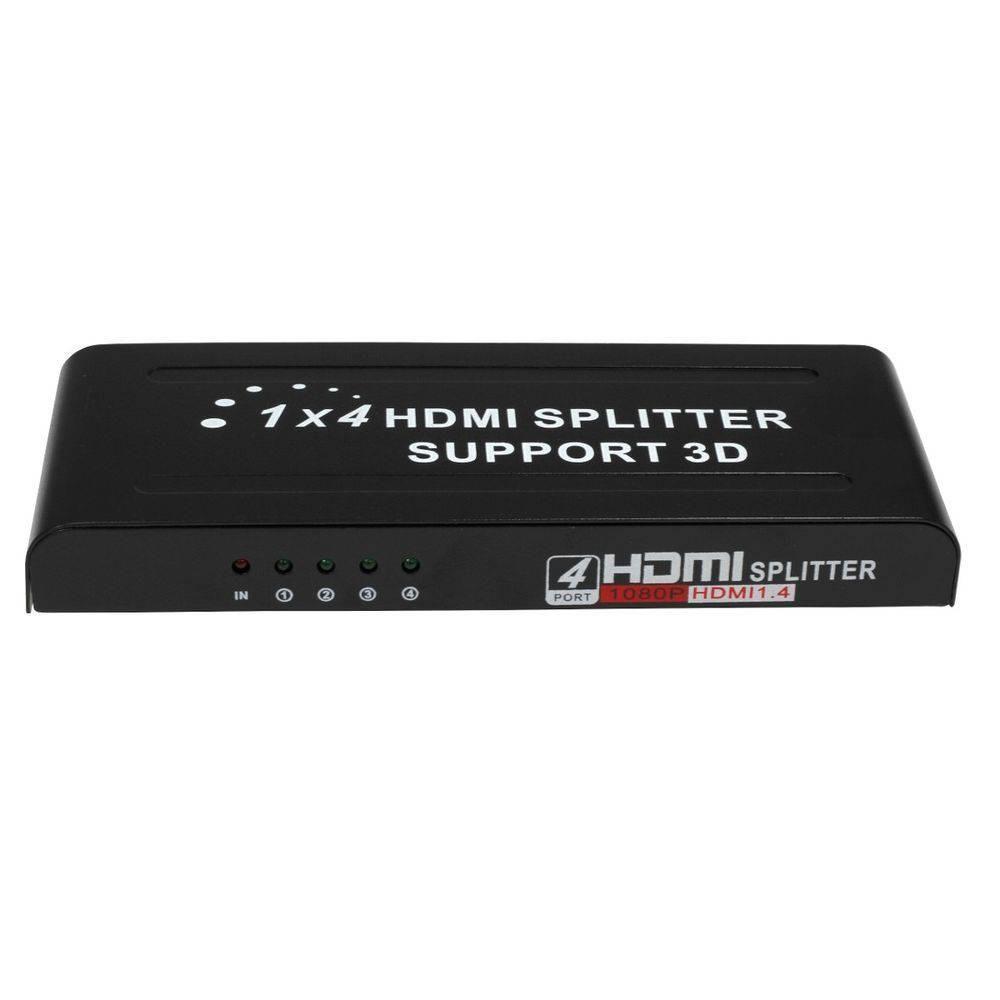 Distribuidor Hdmi Splitter 1x4 Divisor 4 Portas Ps3 Xbox Sky - 4