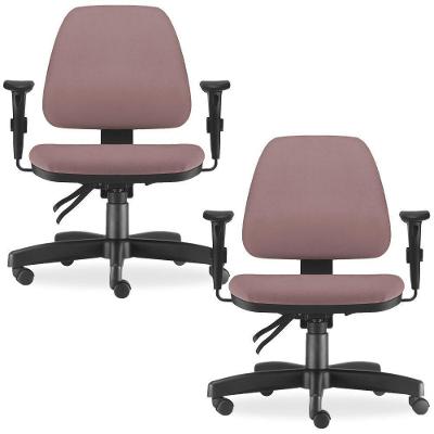 Kit 02 Cadeiras De Escritório Giratória Executiva Rosê