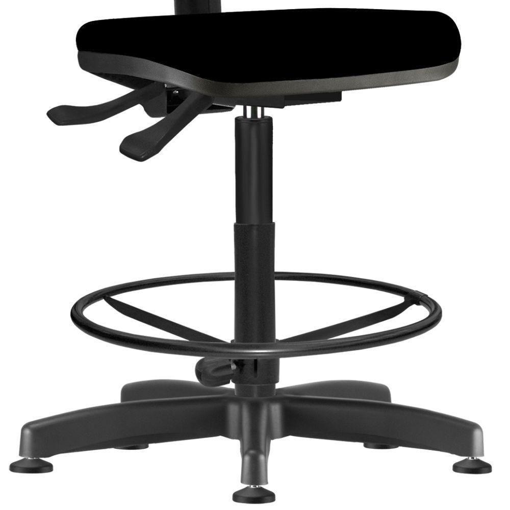 Cadeira Caixa Alta Giratória Job L02 Crepe Preto - 3