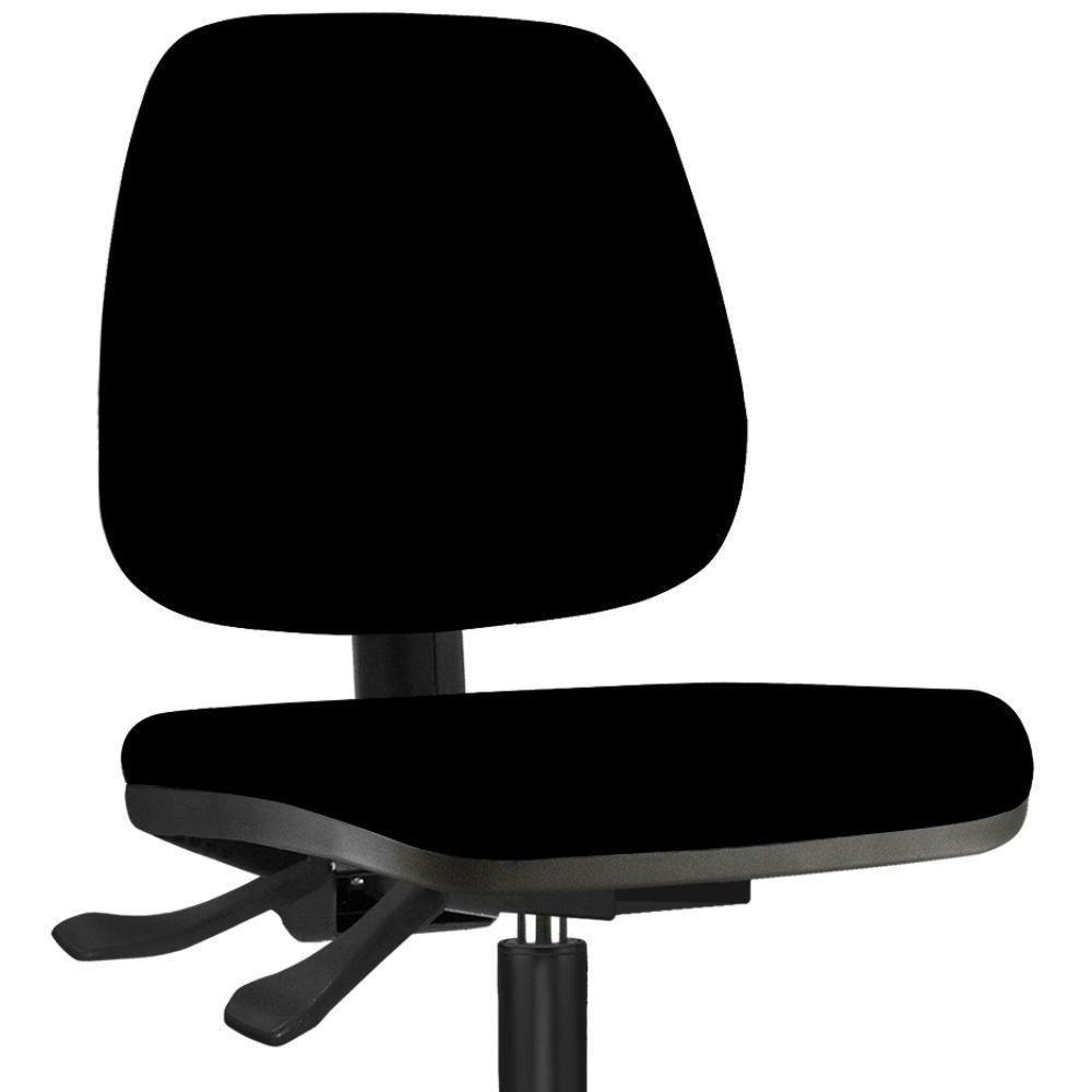 Cadeira Caixa Alta Giratória Job L02 Crepe Preto - 4