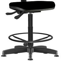 Cadeira Caixa Alta Giratória Job L02 Crepe Preto - 3