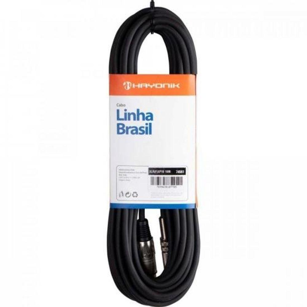 Cabo Para Microfone Linha Brasil Xlr(f) X P10 10m Preto - 2