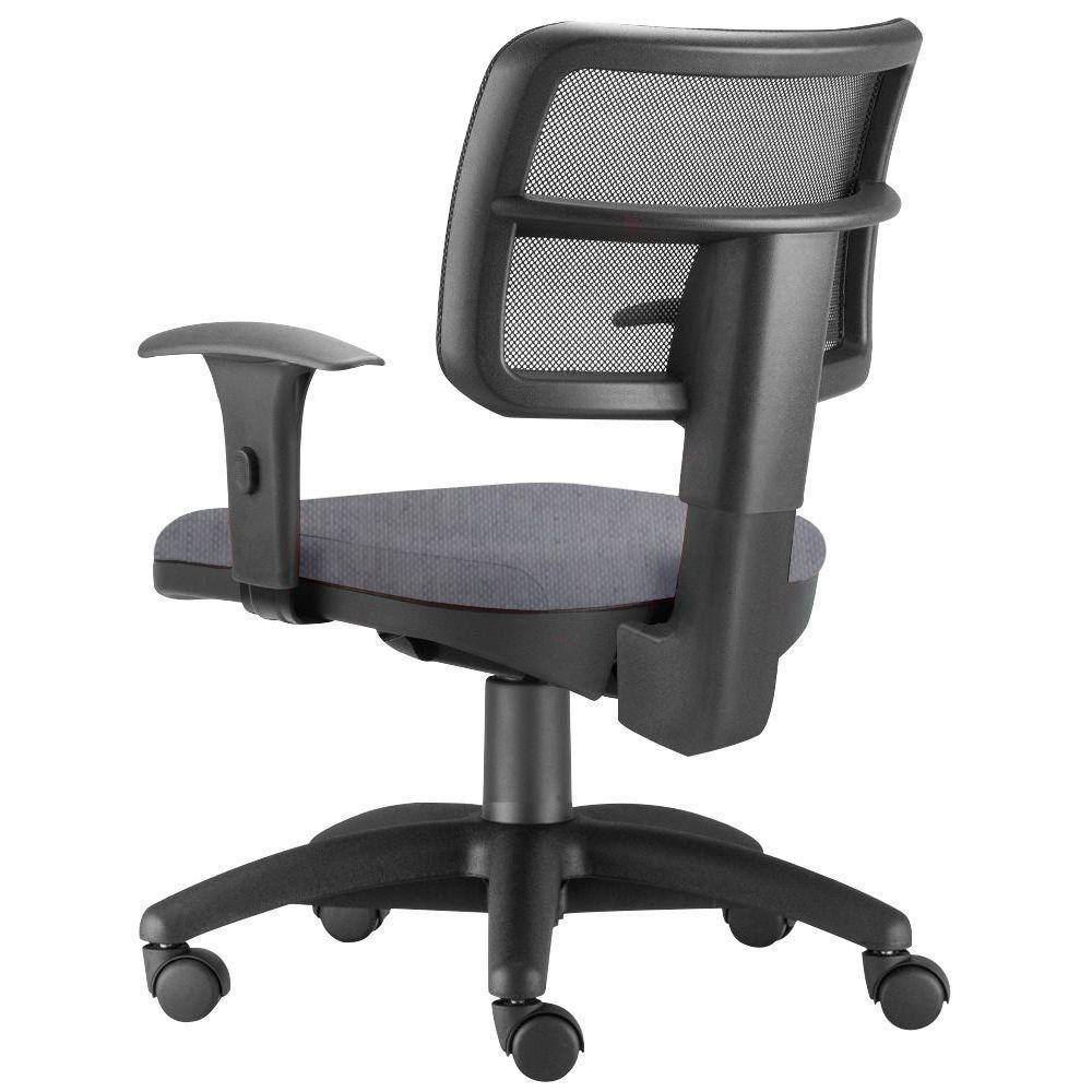 Kit 02 Cadeiras Giratória Zip Executiva Escritório Cinza - 2