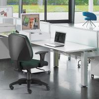 Cadeira Giratória Job L02 Escritório Crepe Verde Musgo - 4