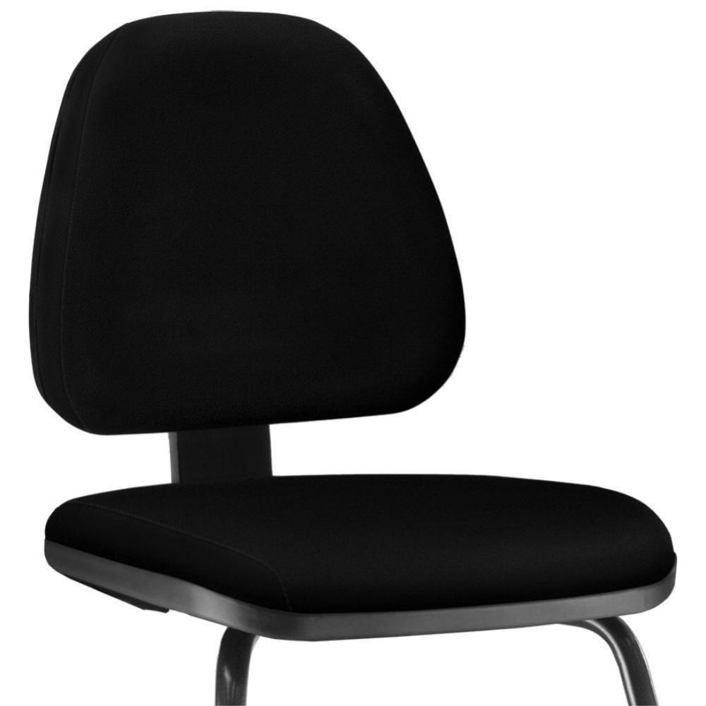 Kit 02 Cadeiras Para Escritório Sky L02 Fixa Crepe Preto - 3