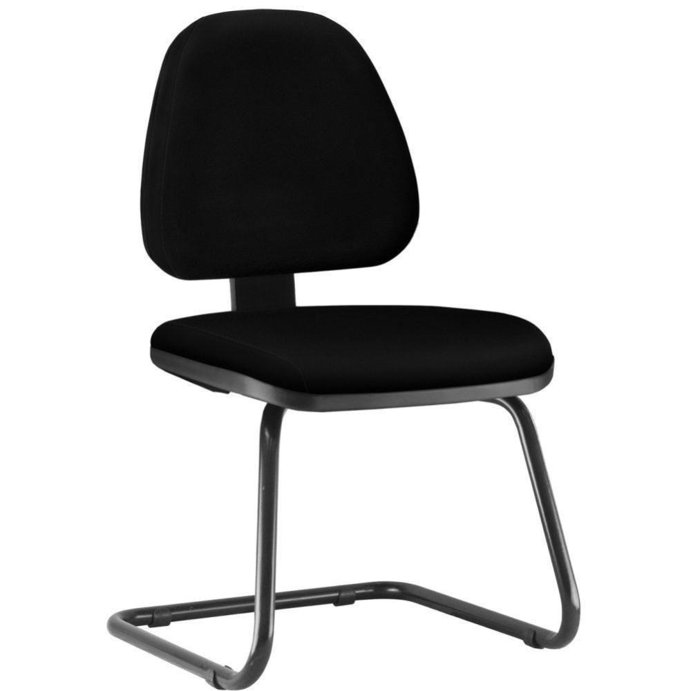 Kit 02 Cadeiras Para Escritório Sky L02 Fixa Crepe Preto - 5