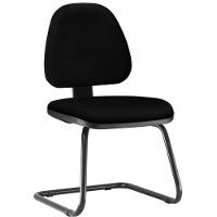 Kit 02 Cadeiras Para Escritório Sky L02 Fixa Crepe Preto - 5