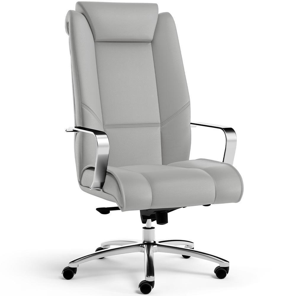 Kit 2 Cadeiras De Escritório Presidente Cinza - 7