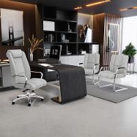 Kit 2 Cadeiras De Escritório Presidente Cinza - 8