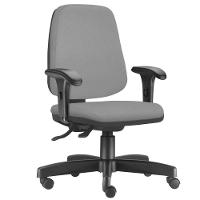 Kit 2 Cadeiras Giratórias Job Diretor Couro Sintético Cinza - 5