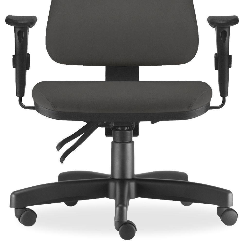 Kit 2 Cadeiras De Escritório Giratória Crepe Cinza - 2