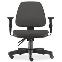 Kit 2 Cadeiras De Escritório Giratória Crepe Cinza - 9