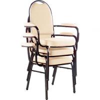 Kit Com 3 Cadeiras Para Auditório Linha Hotel Bege - 1