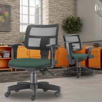 Kit 2 Cadeiras Giratórias Zip Escritório Crepe Verde Musgo - 9