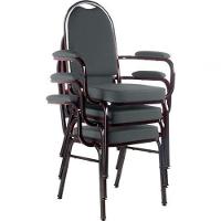 Kit Com 3 Cadeiras Para Auditório Linha Hotel Cinza. - 1