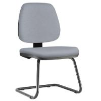 Kit 2 Cadeiras Para Escritório Job Fixa Cinza - 5