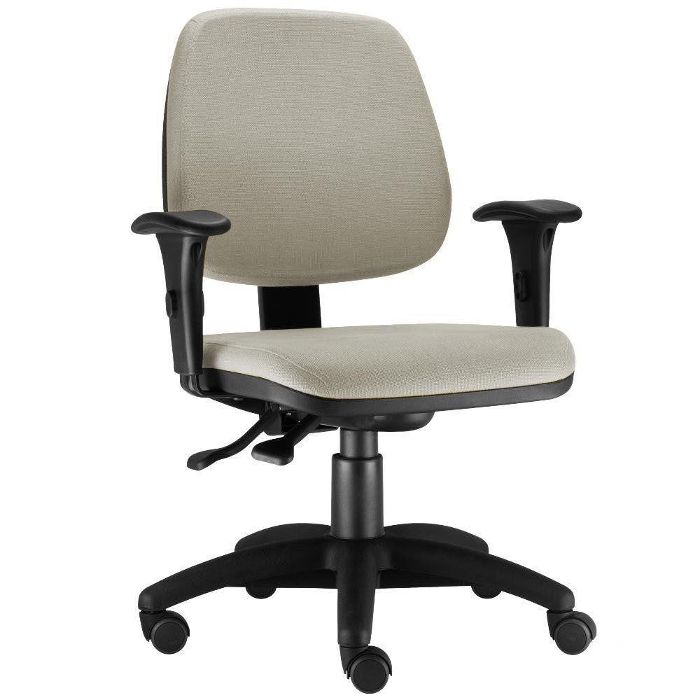 Kit 02 Cadeiras Giratória Job Executiva Ergonomica Bege - 5