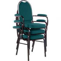 Kit Com 3 Cadeiras Para Auditório Linha Hotel Verde - 1