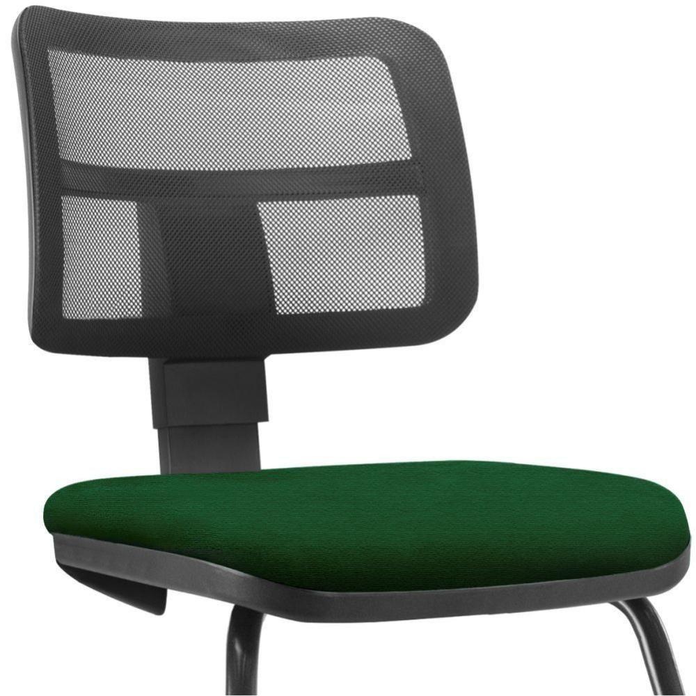 Kit 2 Cadeiras De Escritório Recepção Crepe Verde Musgo - 4