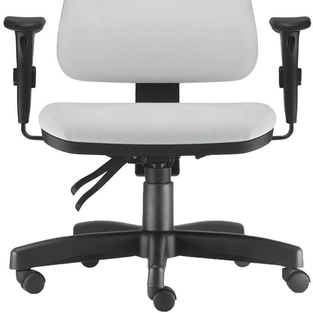 Cadeira De Escritório Giratória Couro Sintético Branco - 3