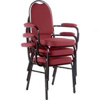 Kit Com 3 Cadeiras Para Auditório Linha Hotel Vermelho - 1