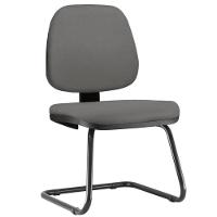 Cadeira Para Escritório Job L02 Fixa Crepe Cinza - 1