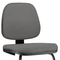 Cadeira Para Escritório Job L02 Fixa Crepe Cinza - 6
