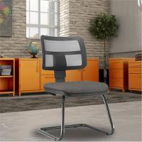 Cadeira De Escritório Fixa Zip L02 Linho Cinza Escuro - 5