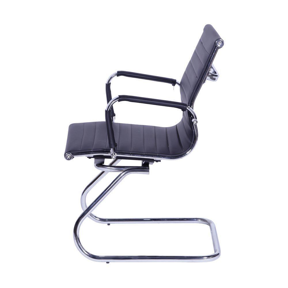 Cadeira De Escritório Eames Esteirinha Baixa Fixa Preta - 2