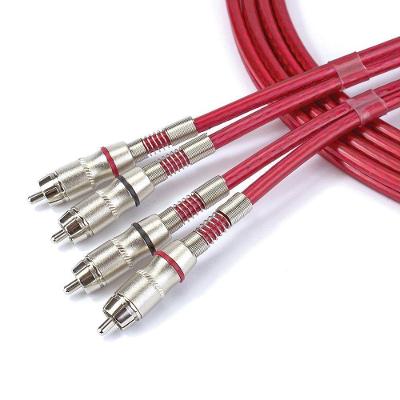 Cabo Rca Paredao 5 Metros Estereo Vermelho Cristal