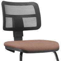 Kit 02 Cadeiras De Escritório Fixa Zip L02 Suede Rosê - 2