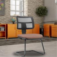 Kit 02 Cadeiras De Escritório Fixa Zip L02 Suede Rosê - 5