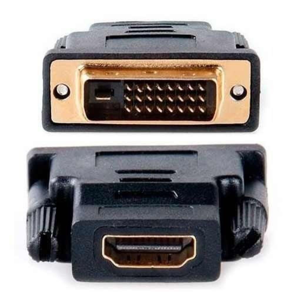 Adaptador Hdmi Fêmea X Dvi-d 24-1 Macho Preto - 1