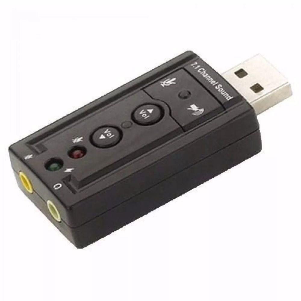Adaptador Audio Placa de Som Usb 7.1 Canais Notebook Pc - 3