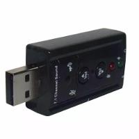 Adaptador Audio Placa de Som Usb 7.1 Canais Notebook Pc - 1