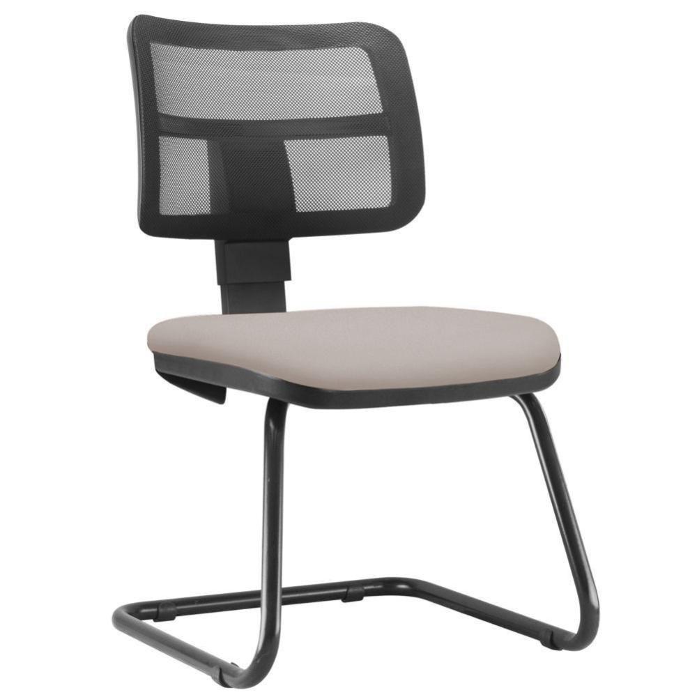Cadeira De Escritório Recepção Fixa Zip L02 Linho Bege - 1