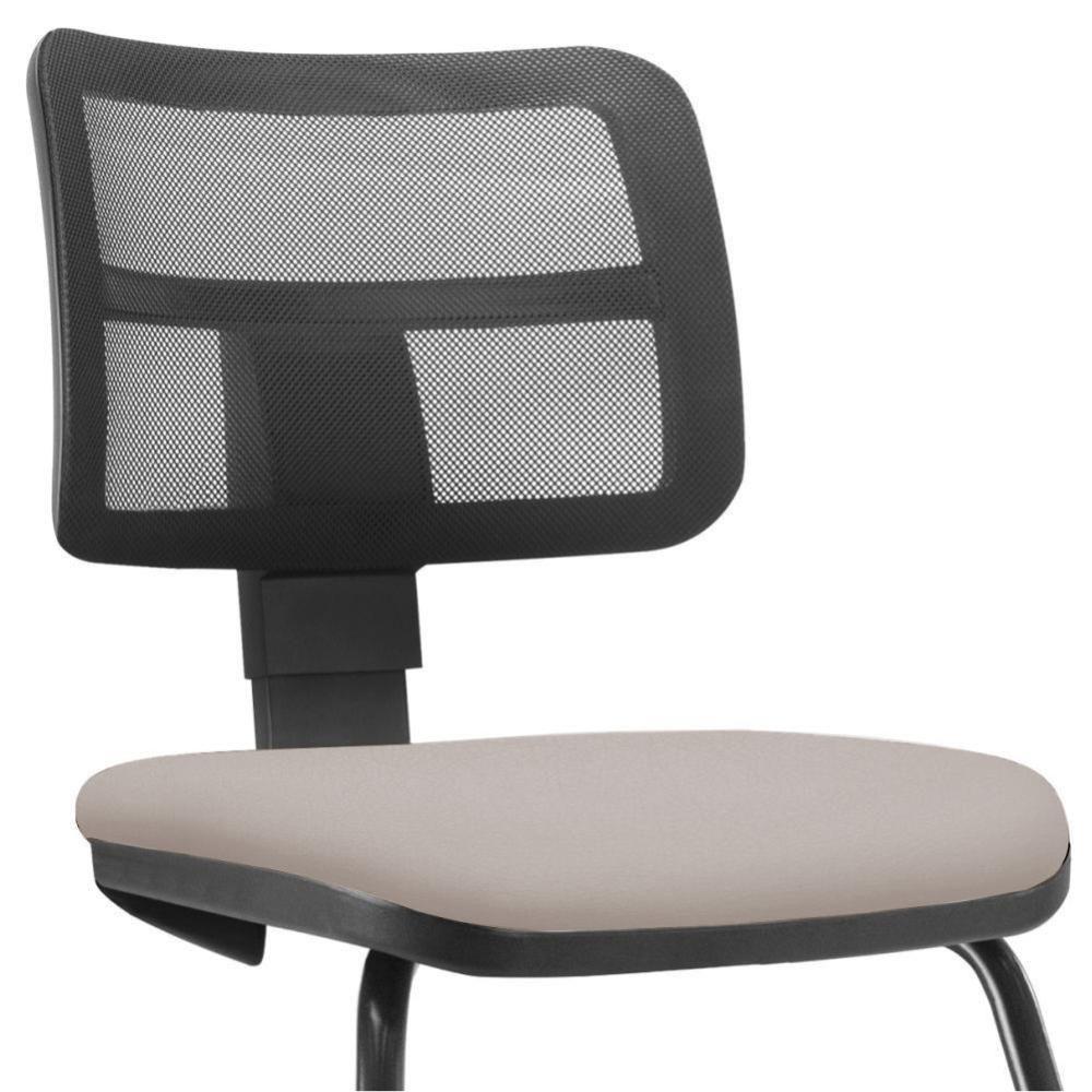 Cadeira De Escritório Recepção Fixa Zip L02 Linho Bege - 2