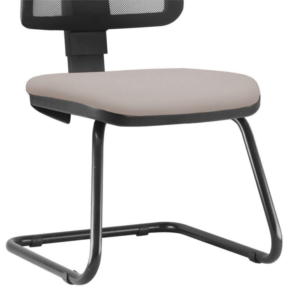 Cadeira De Escritório Recepção Fixa Zip L02 Linho Bege - 4