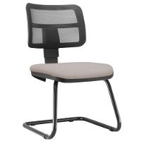 Cadeira De Escritório Recepção Fixa Zip L02 Linho Bege - 1