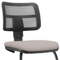 Cadeira De Escritório Recepção Fixa Zip L02 Linho Bege - 2